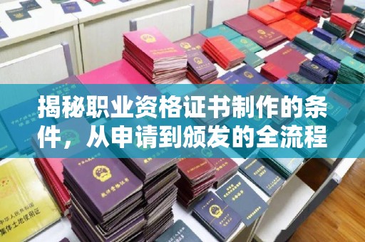 关庙揭秘职业资格证书制作的条件，从申请到颁发的全流程解析