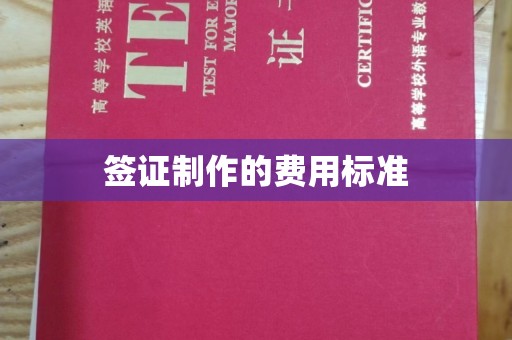 关庙签证制作的费用标准